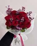 Red Roses & Waxflower